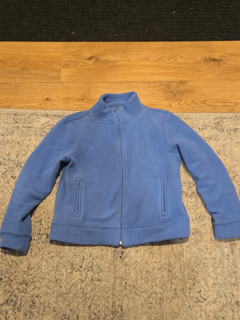 Kids Light Blue Fleece Jacket - Classic Zip Front